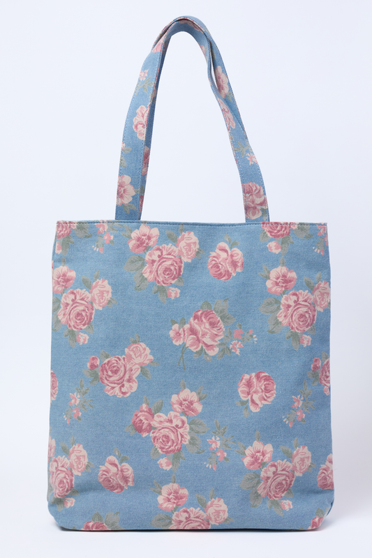 Kian Denim Rose Tote FINAL SALE