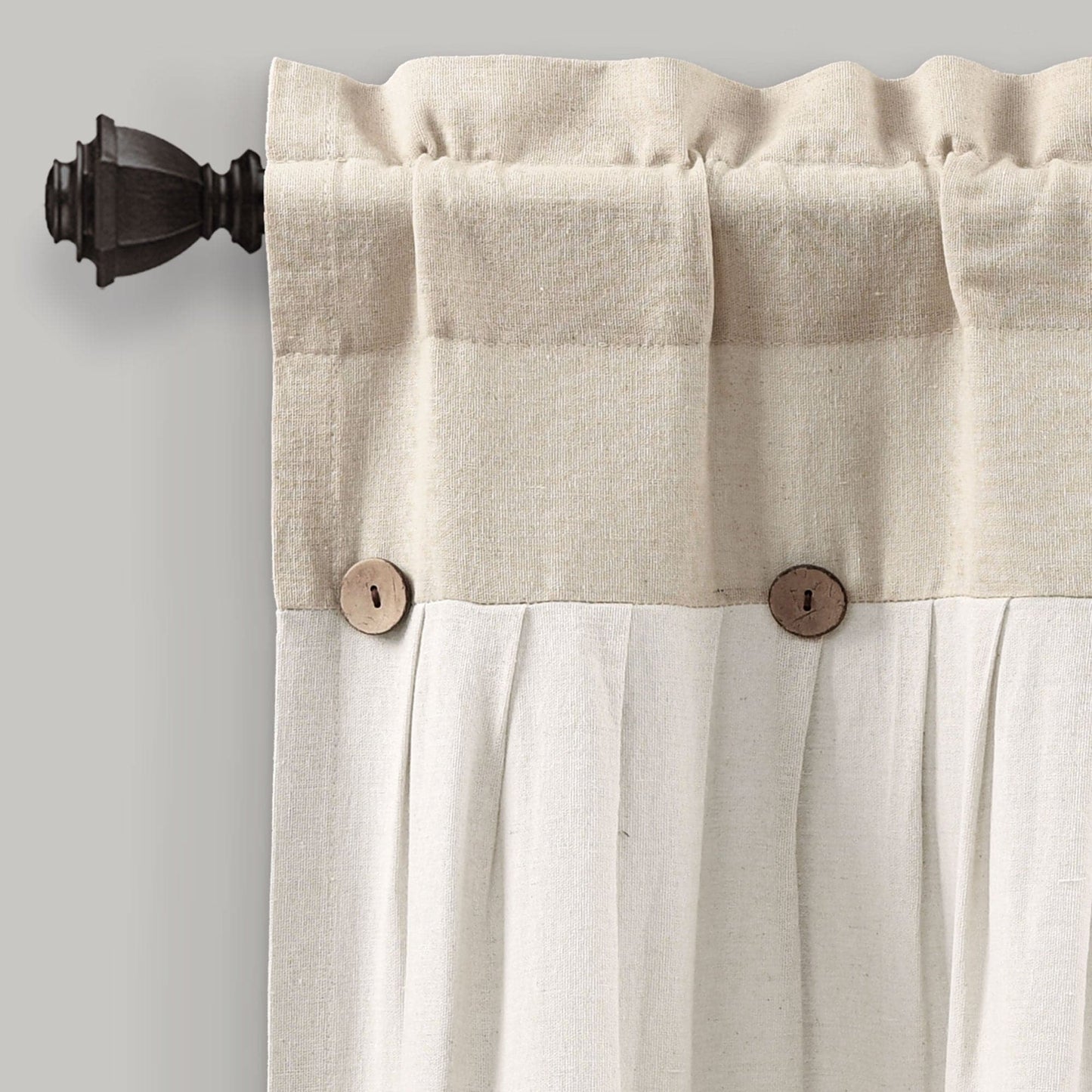 Linen Button Valance