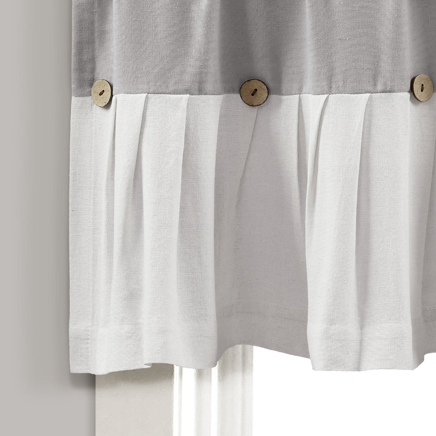 Linen Button Valance