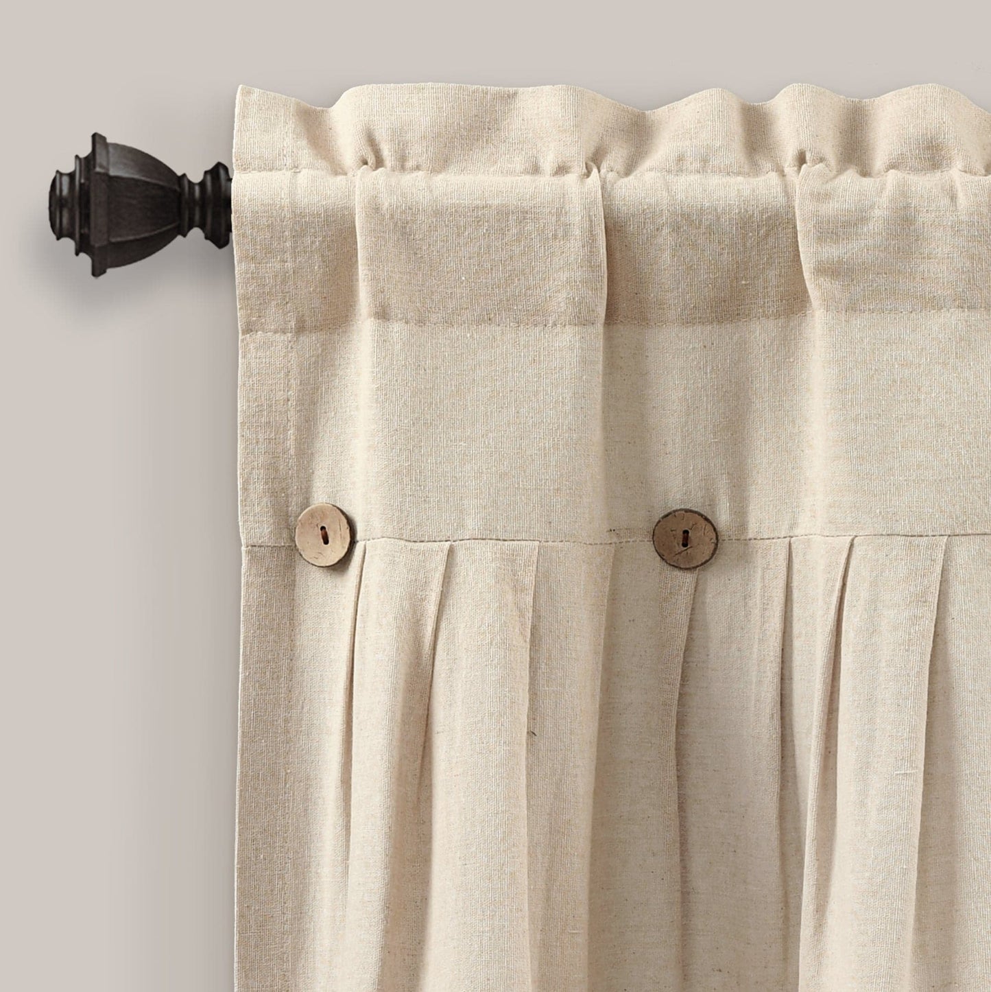 Linen Button Valance