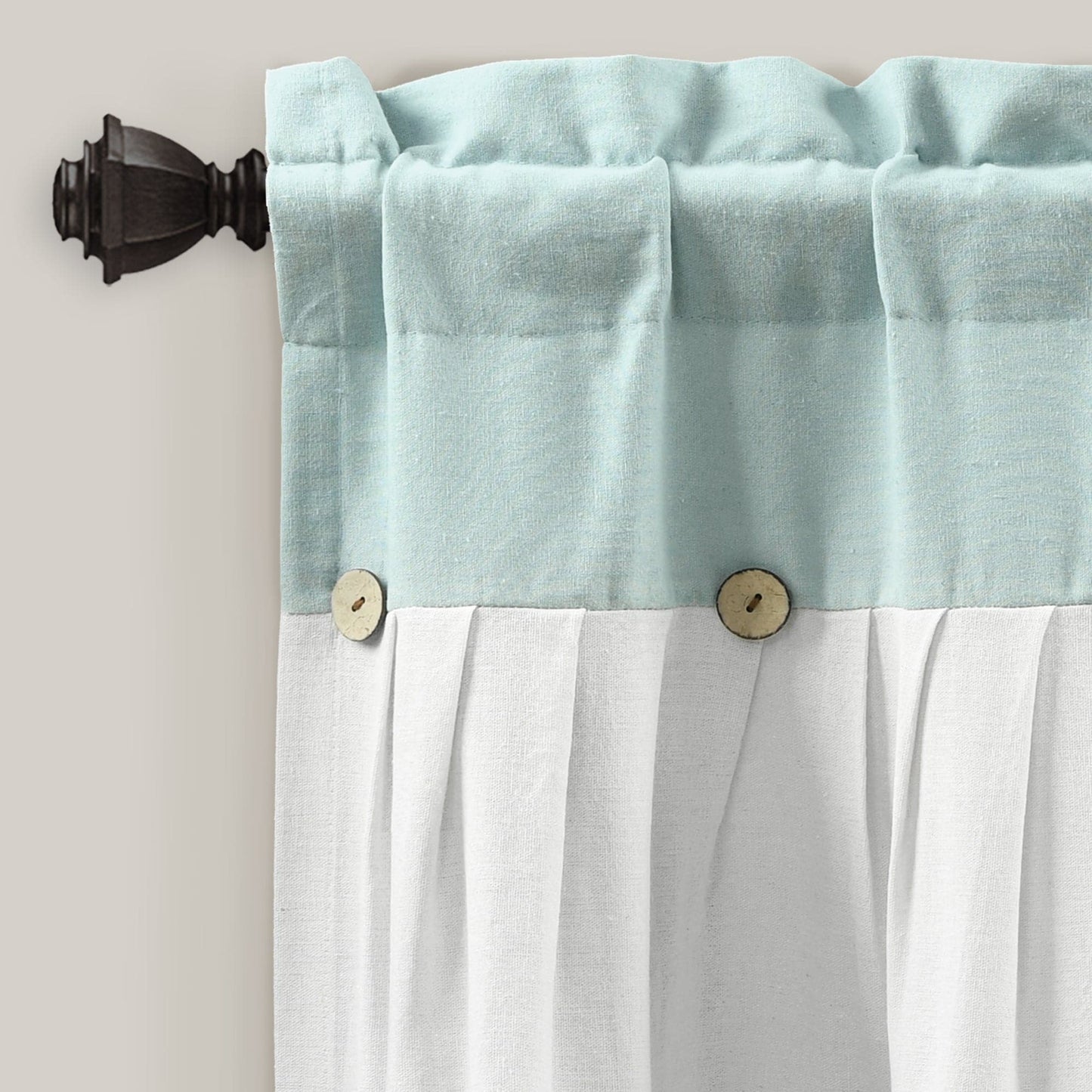 Linen Button Valance