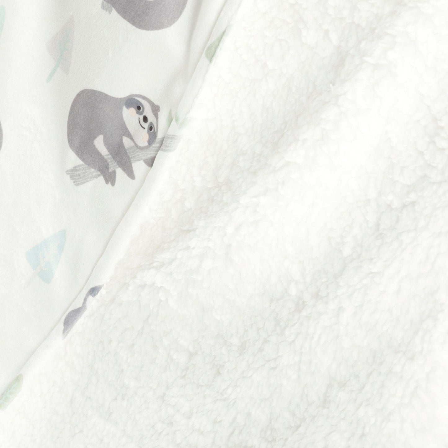 Hygge Sloth Soft Sherpa Baby Blanket