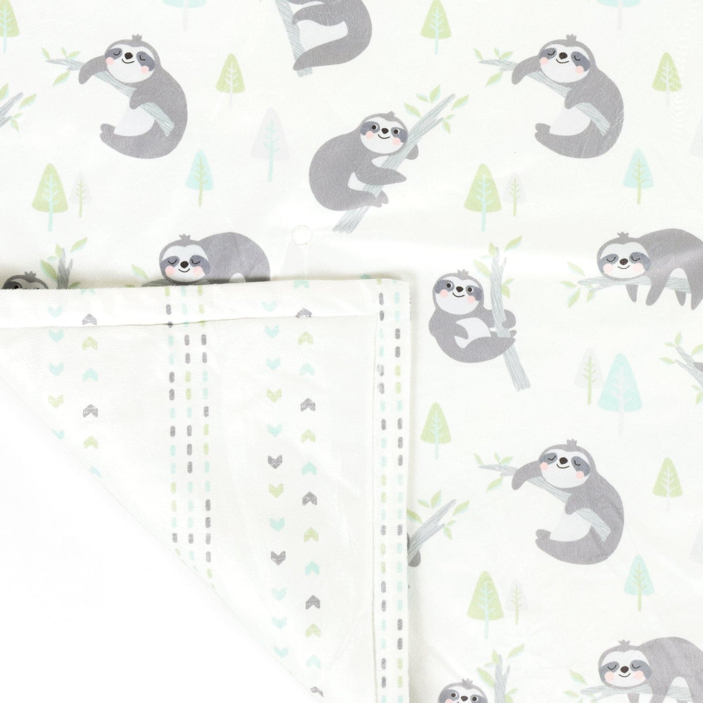 Hygge Sloth Reversible Soft & Plush Oversized Baby Blanket