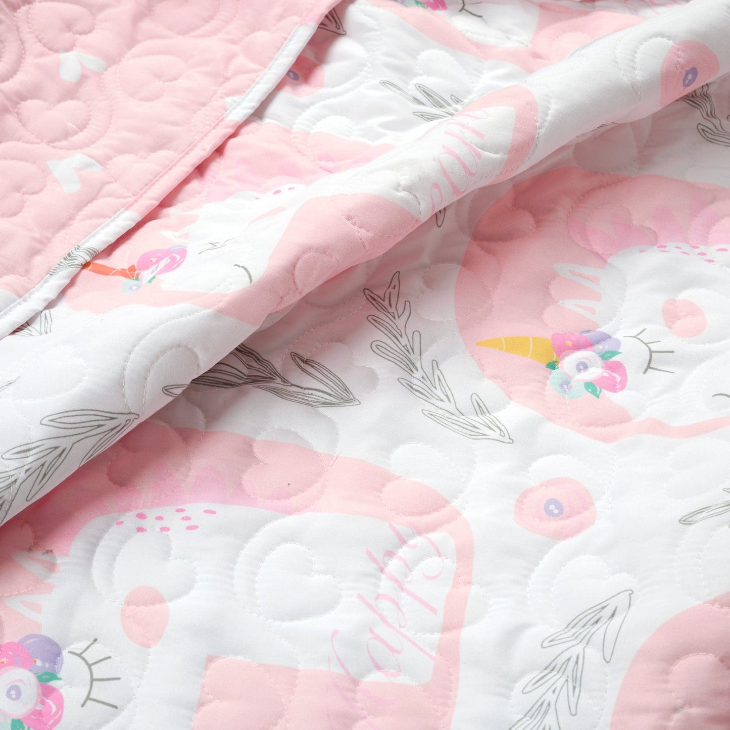 Inspirational Unicorn Reversible Quilt Set