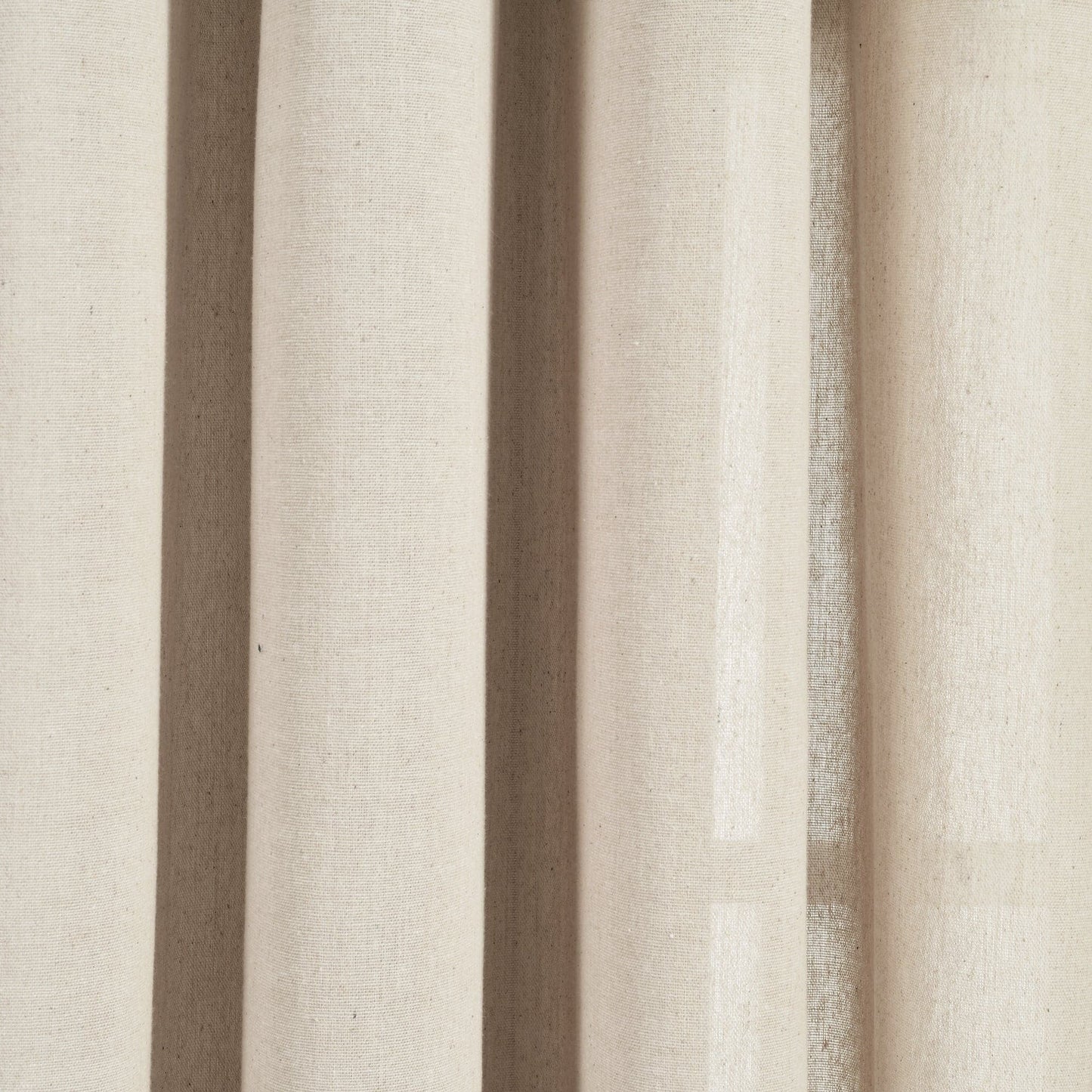 Faux Linen Grommet Window Curtain Panel Set