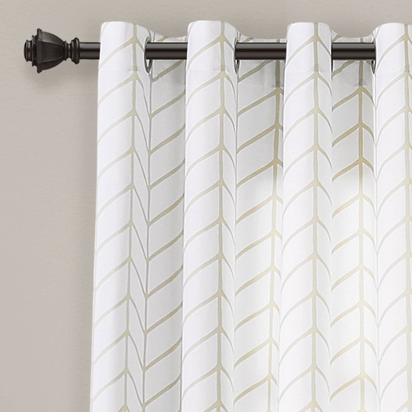 Calia Chevron Geo Window Curtain Panels Set