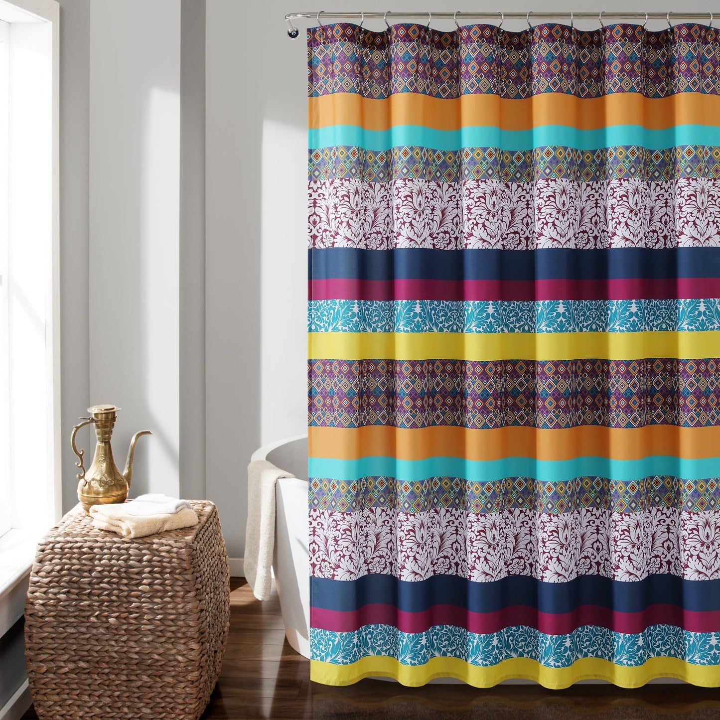 Boho Stripe Shower Curtain