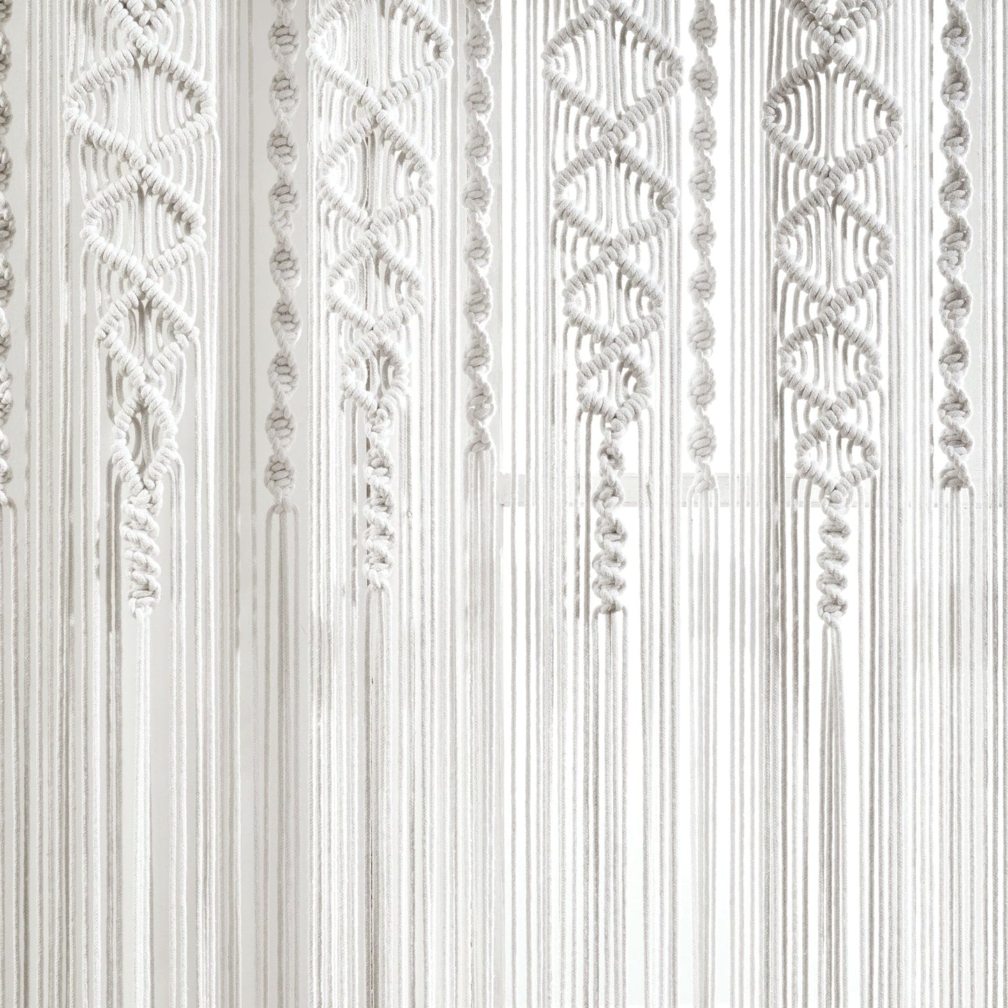 Boho Macrame Textured Cotton Window Curtain