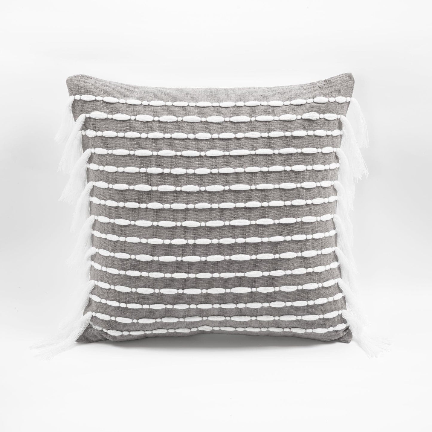 Linear Tassel Decorative Pillow