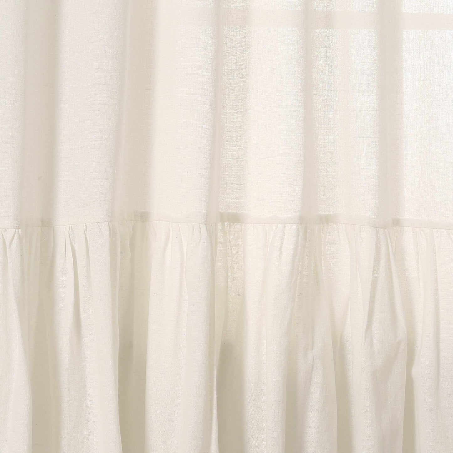 Farmhouse Faux Linen Tab Top Window Curtain Panel