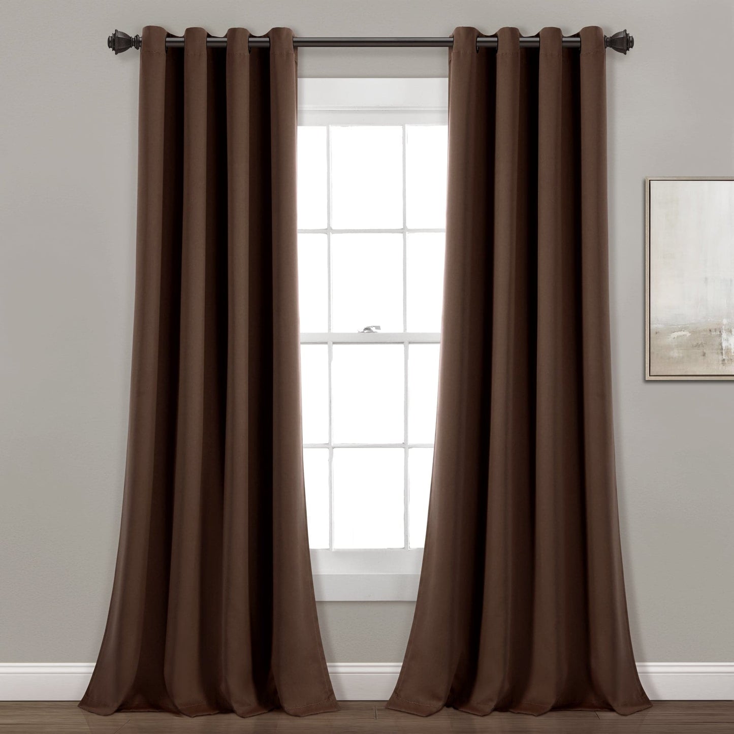 Insulated Grommet Blackout Window Curtain Panel Set