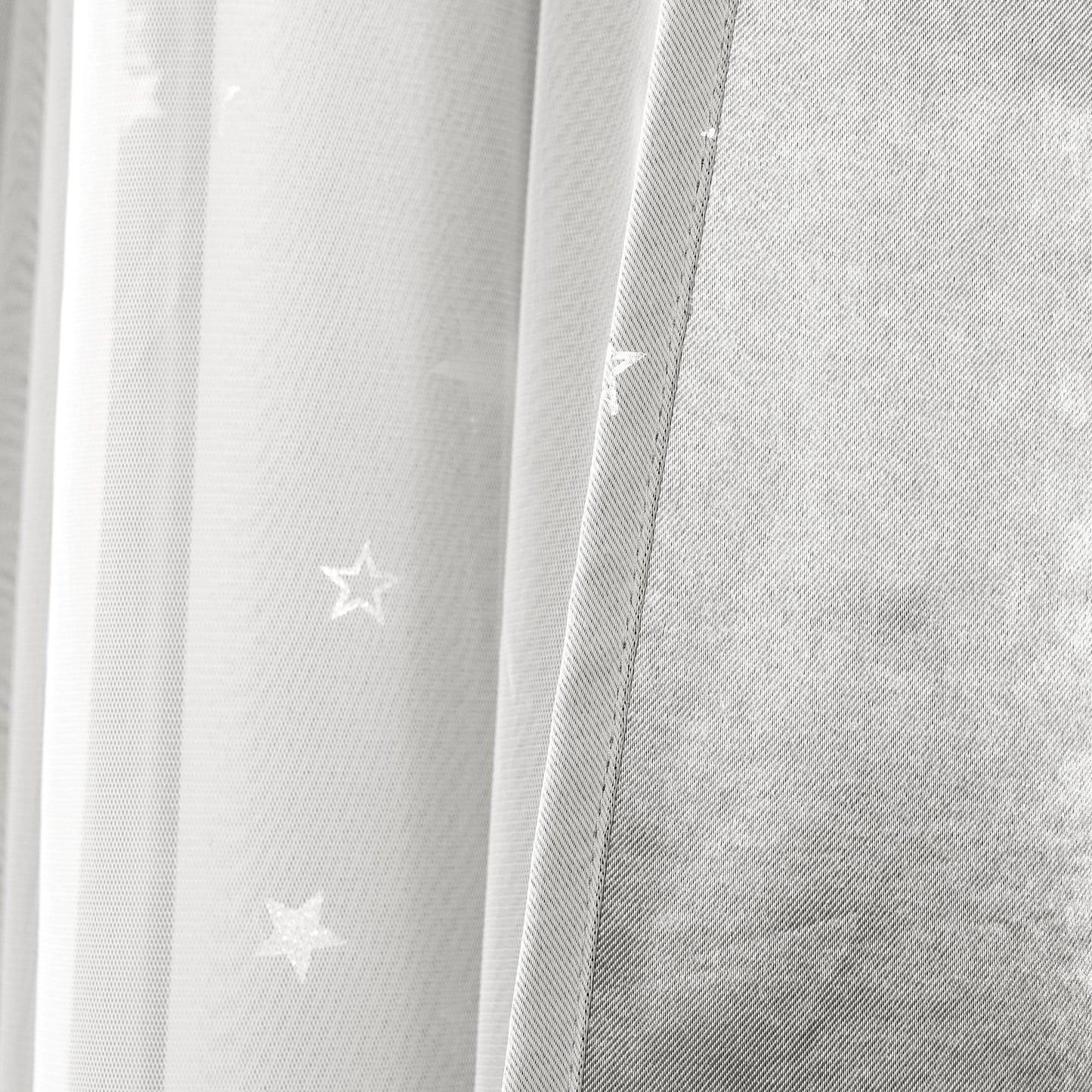 Star Sheer Insulated Grommet Blackout Curtain Panel Set