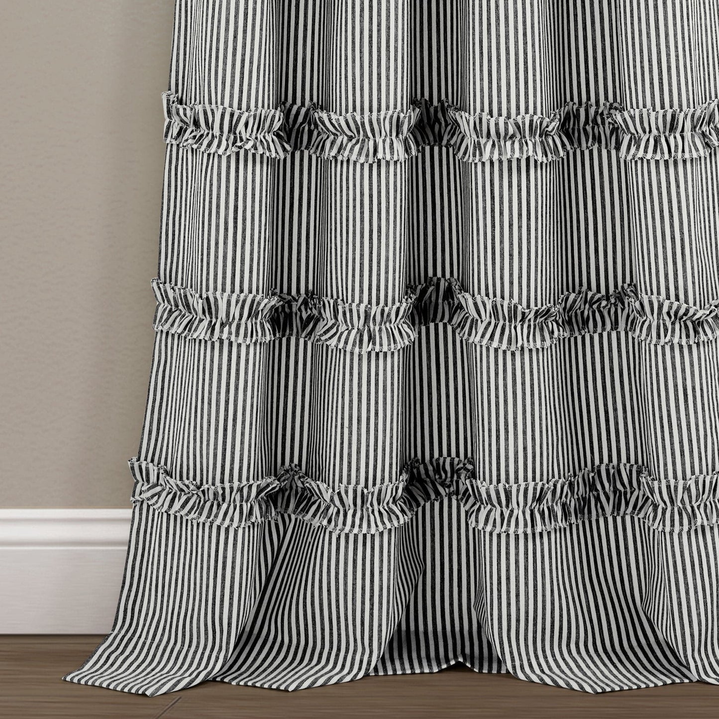 Vintage Stripe Yarn Dyed Window Curtain Panel Set