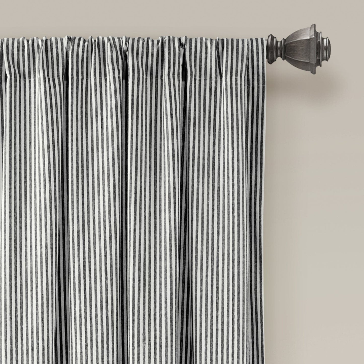 Vintage Stripe Yarn Dyed Window Curtain Panel Set