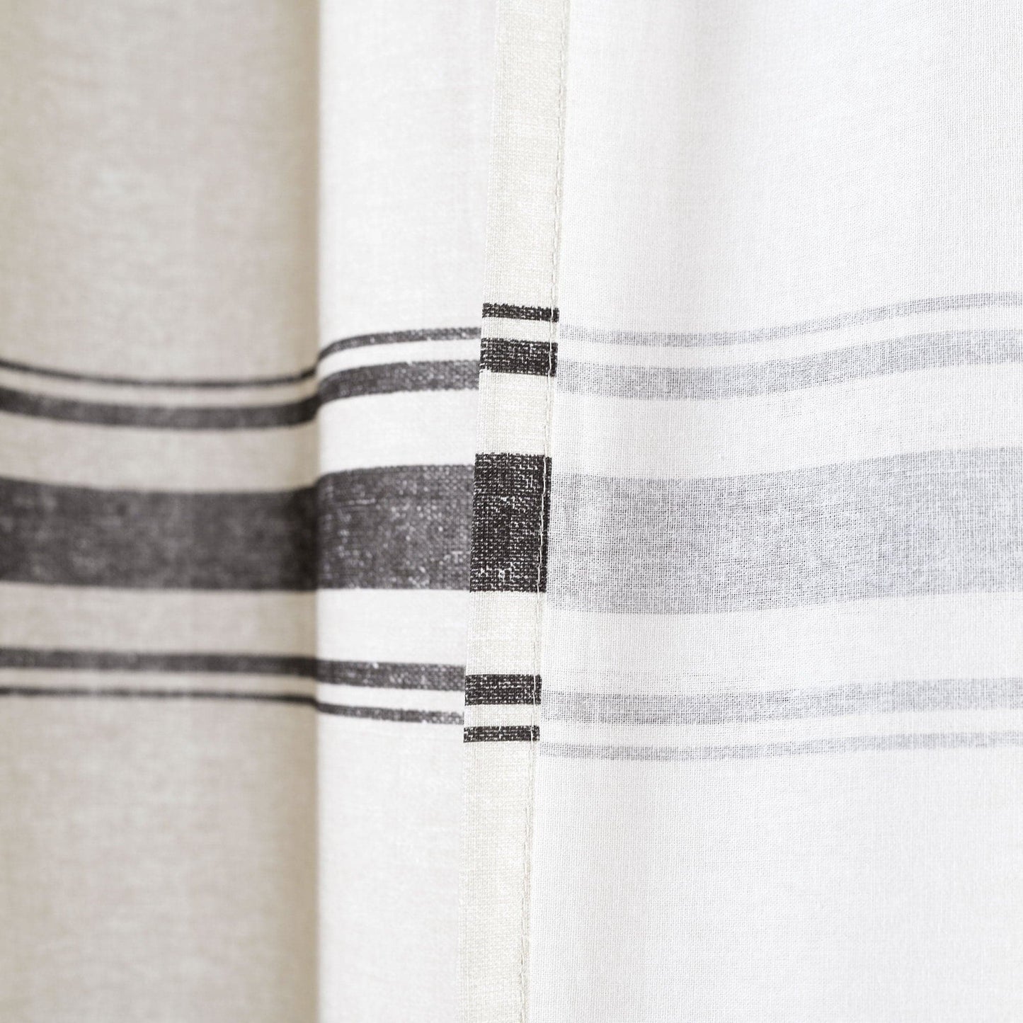 Farmhouse Stripe 100% Cotton Shower Curtain