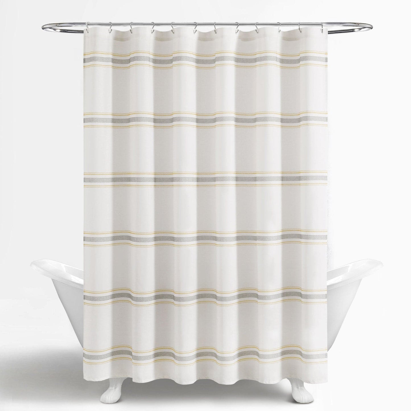 Farmhouse Stripe 100% Cotton Shower Curtain