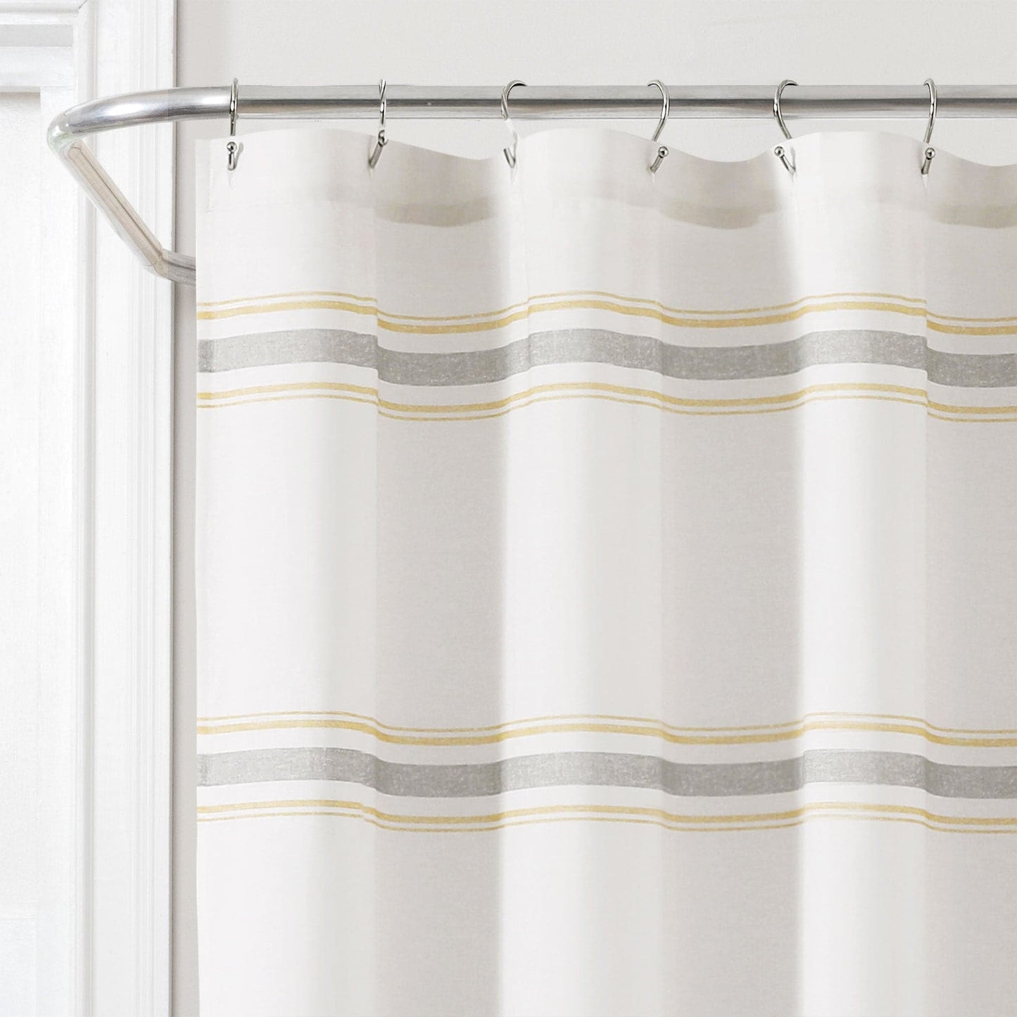 Farmhouse Stripe 100% Cotton Shower Curtain