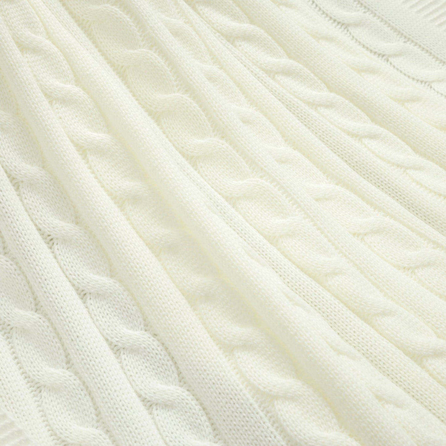 Cable Soft Knitted Throw