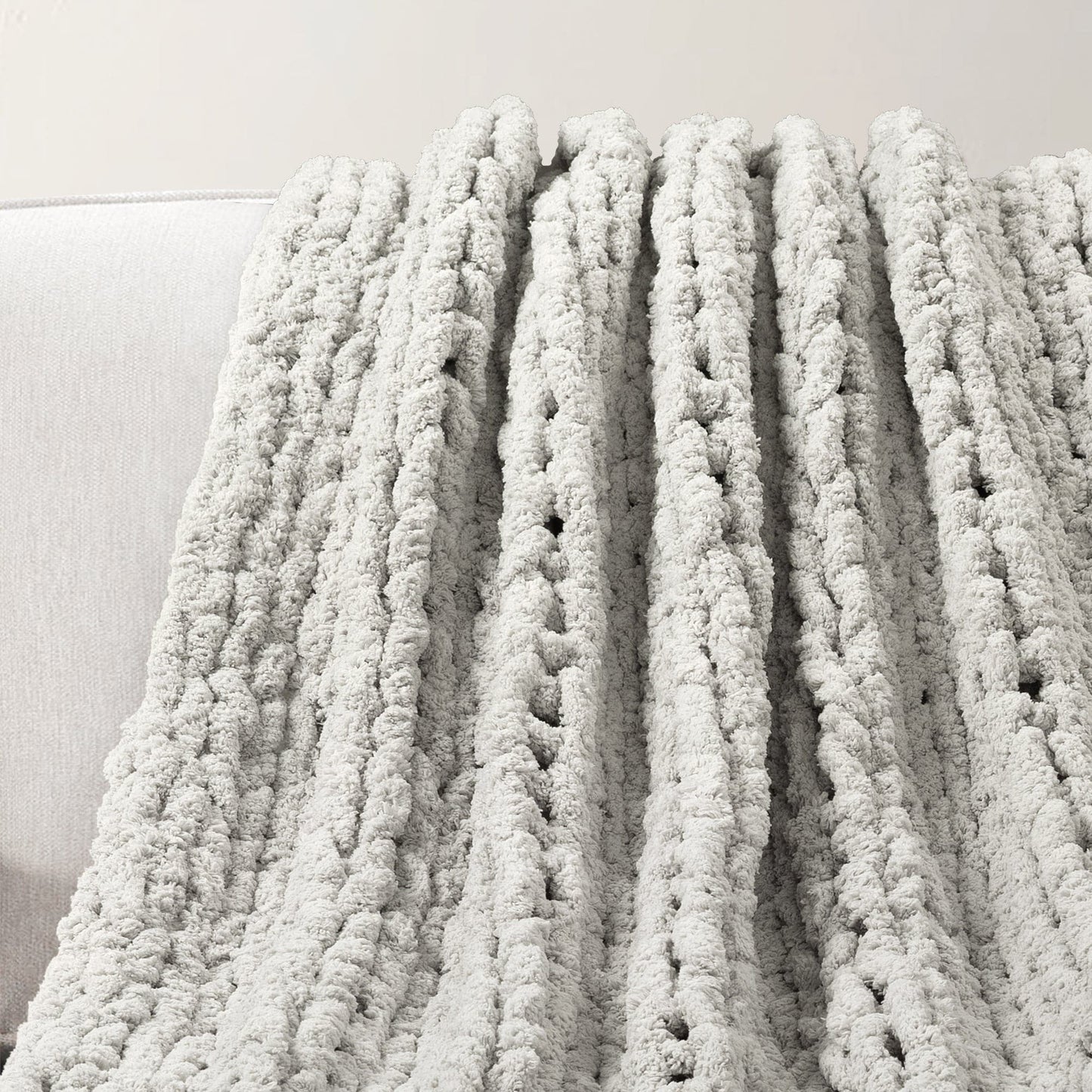 Hygge Ultra Soft Chenille Chunky Knit Throw