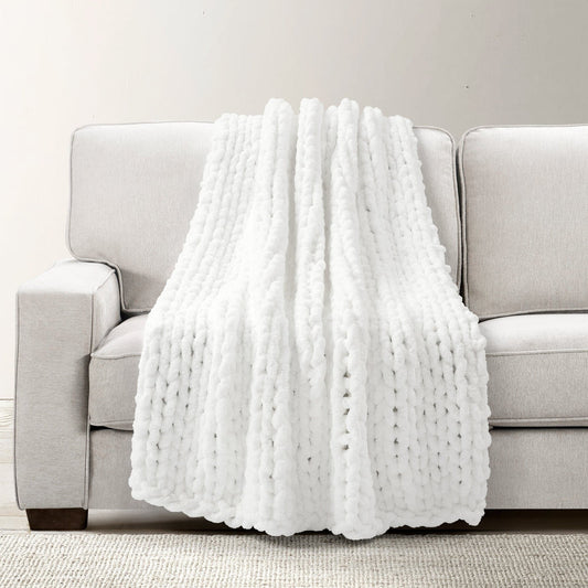 Hygge Ultra Soft Chenille Chunky Knit Throw