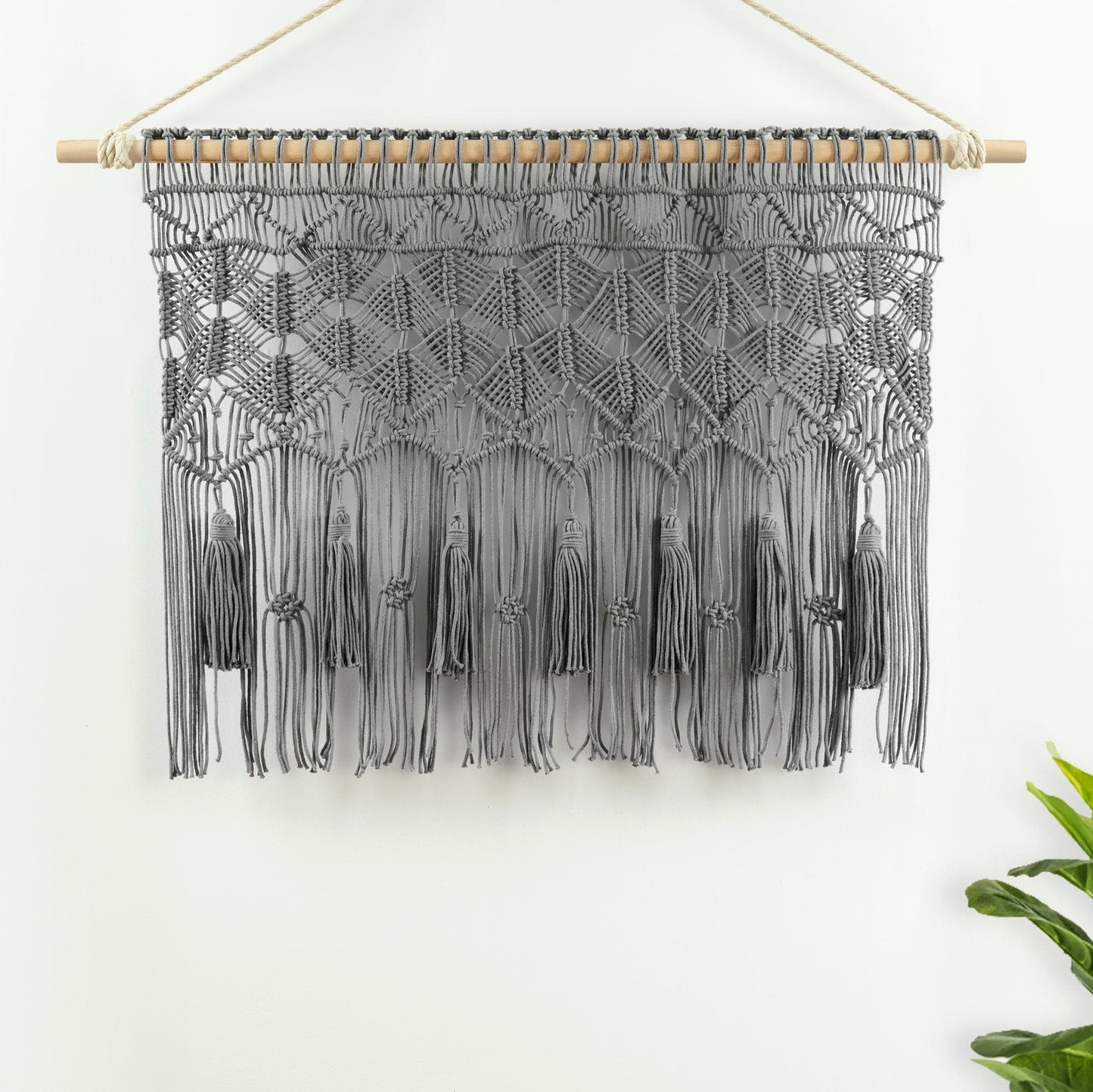 Boho Macrame Tassel Cotton Valance