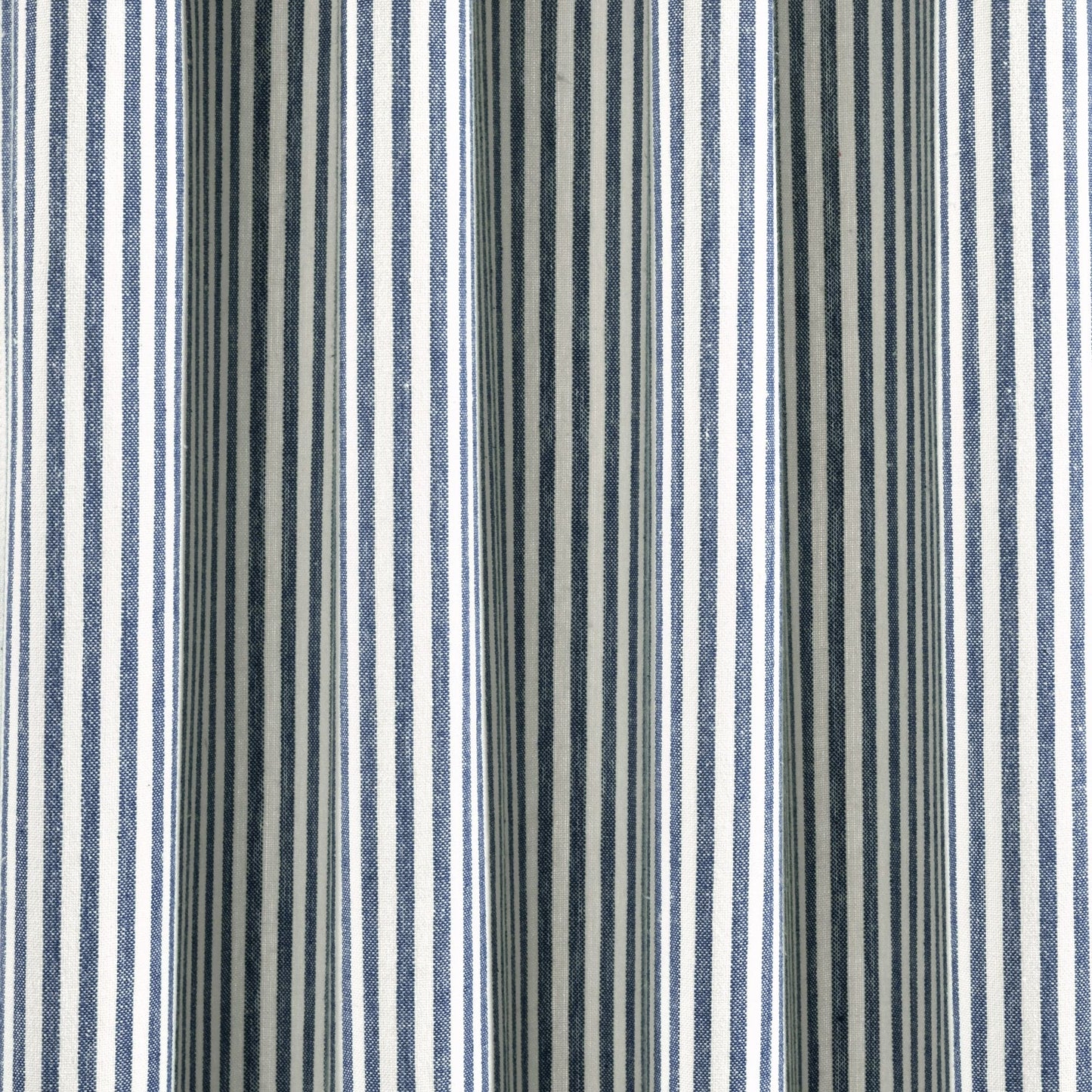 Farmhouse Vintage Stripe Recycled Cotton Window Curtain Panel Set