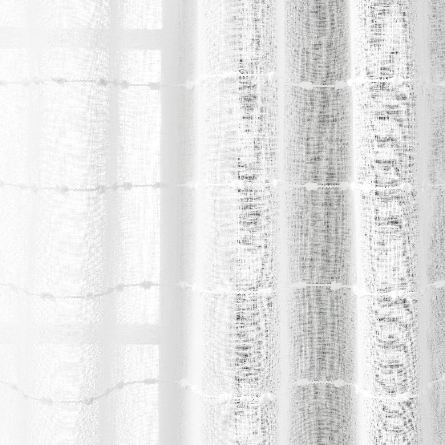 Farmhouse Textured Grommet Sheer Indoor/Outdoor Window Curtain