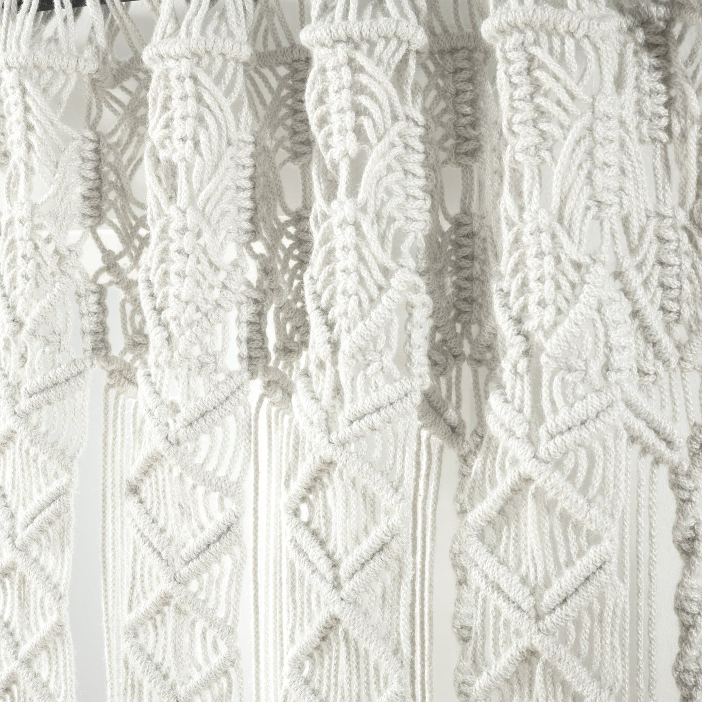 Boho Macrame Textured Indoor/Outdoor Window Curtain