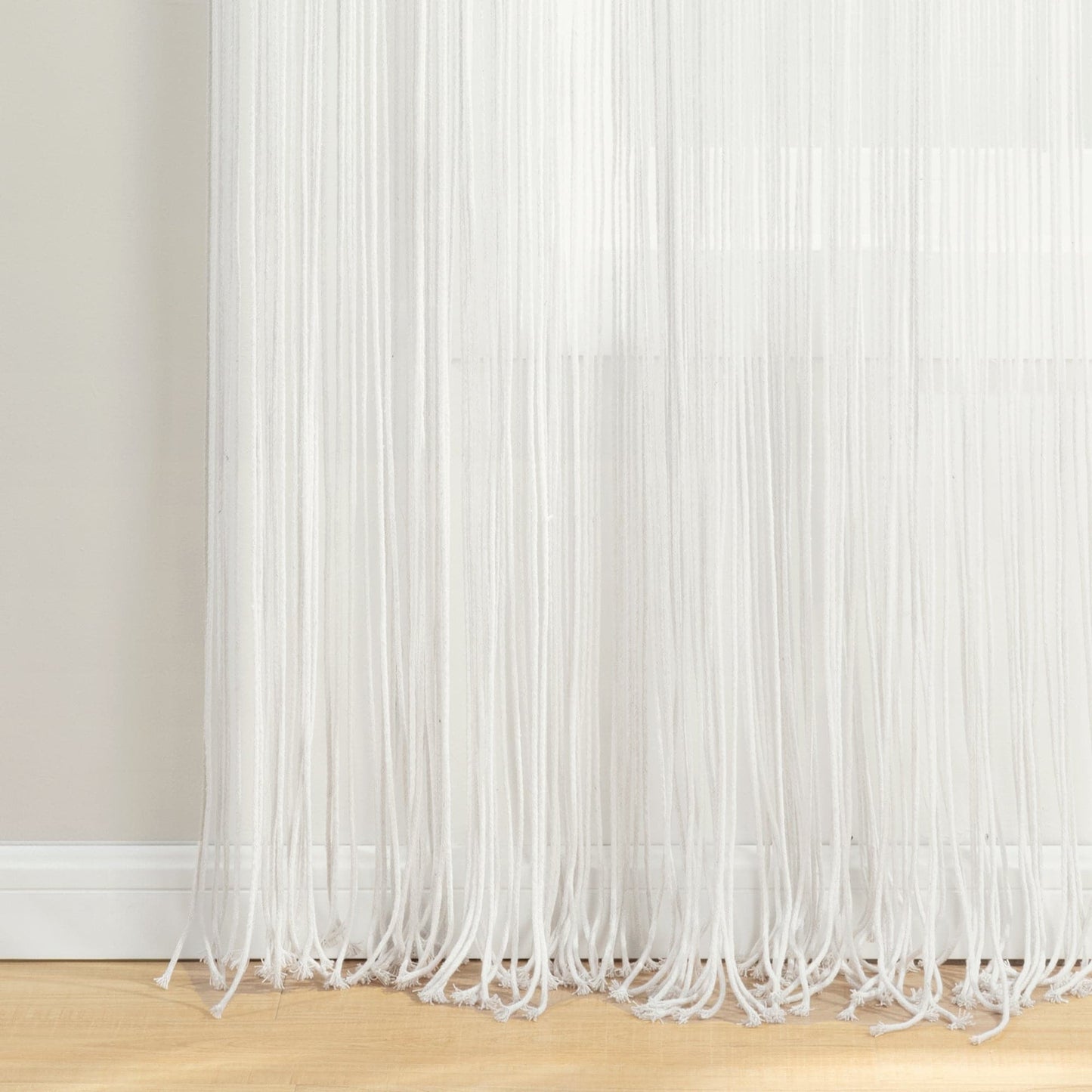 Boho Macrame Leaf Cotton Window Curtain