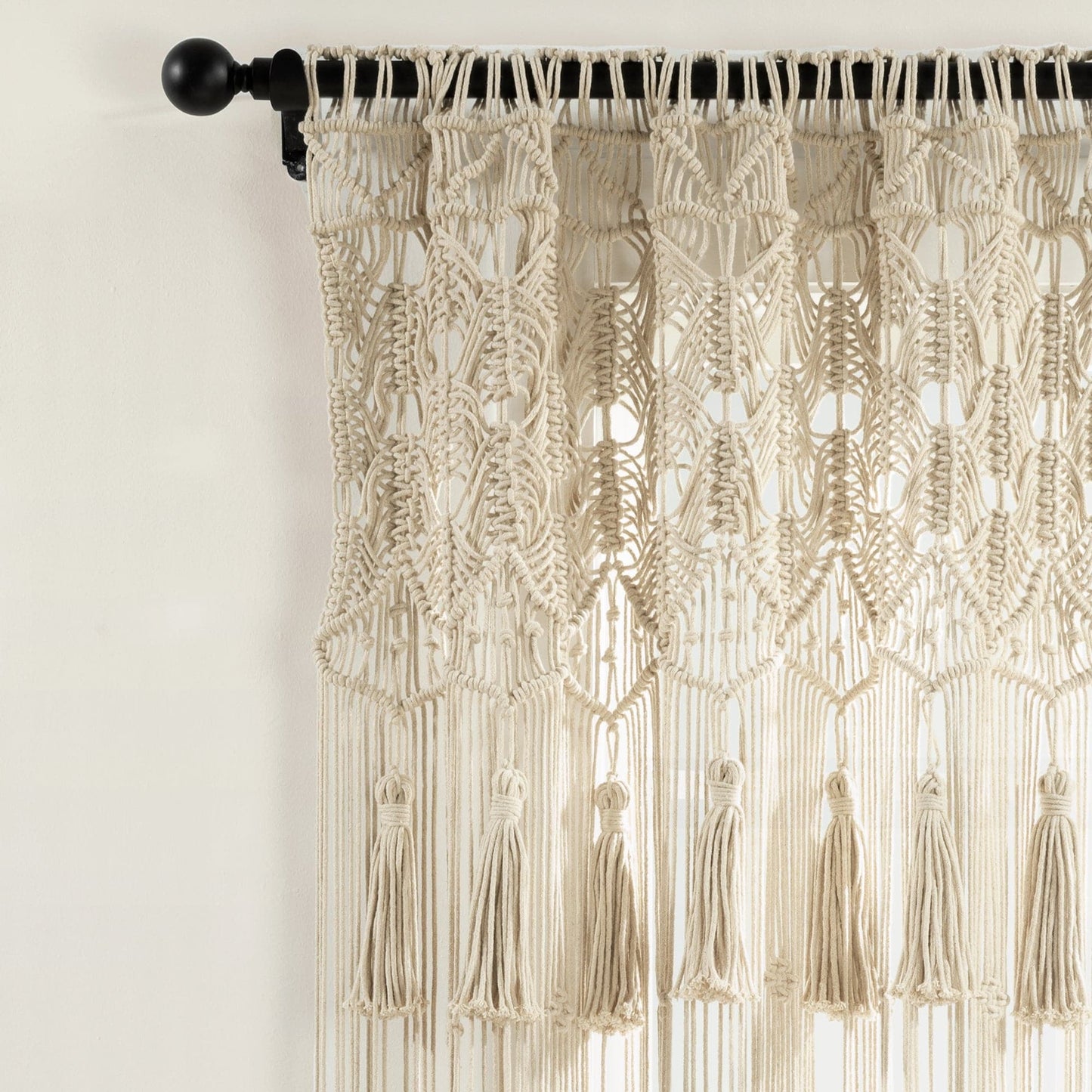 Boho Macrame Tassel Cotton Window Curtain