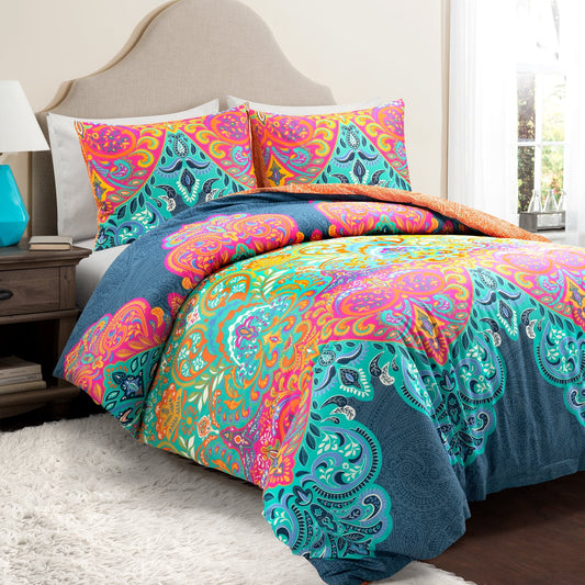 Boho Chic Cotton Duvet Cover 3 Piece Set