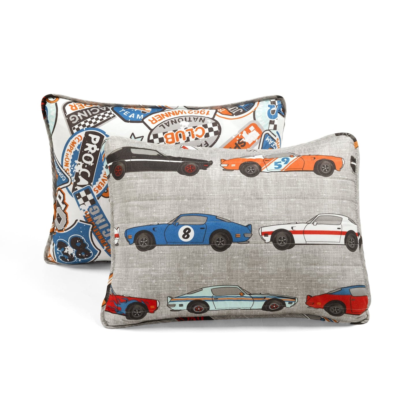 Race Cars Reversible Quilt Set + Sheet Set Combo