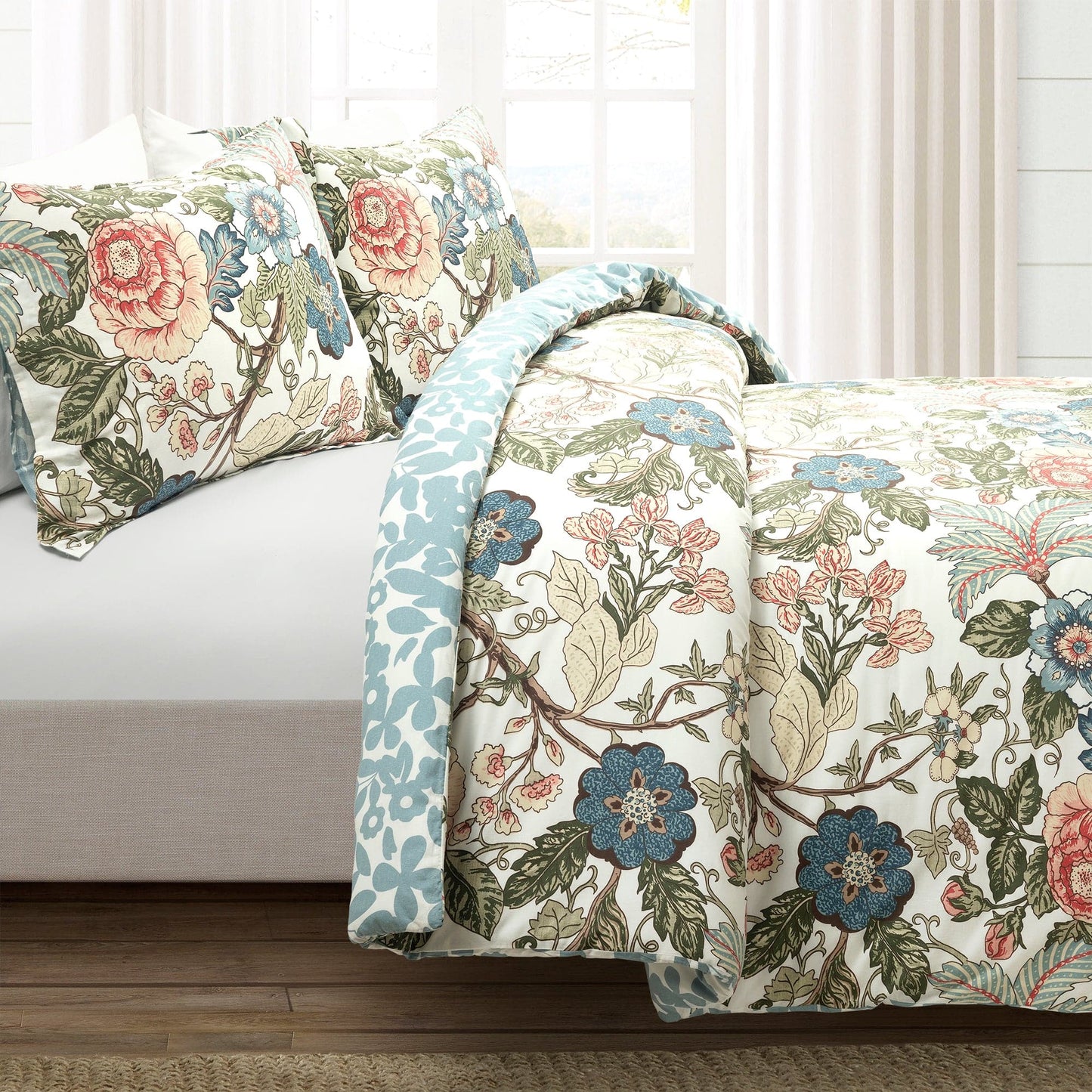 Sydney Reversible Cotton Duvet Cover 3 Piece Set