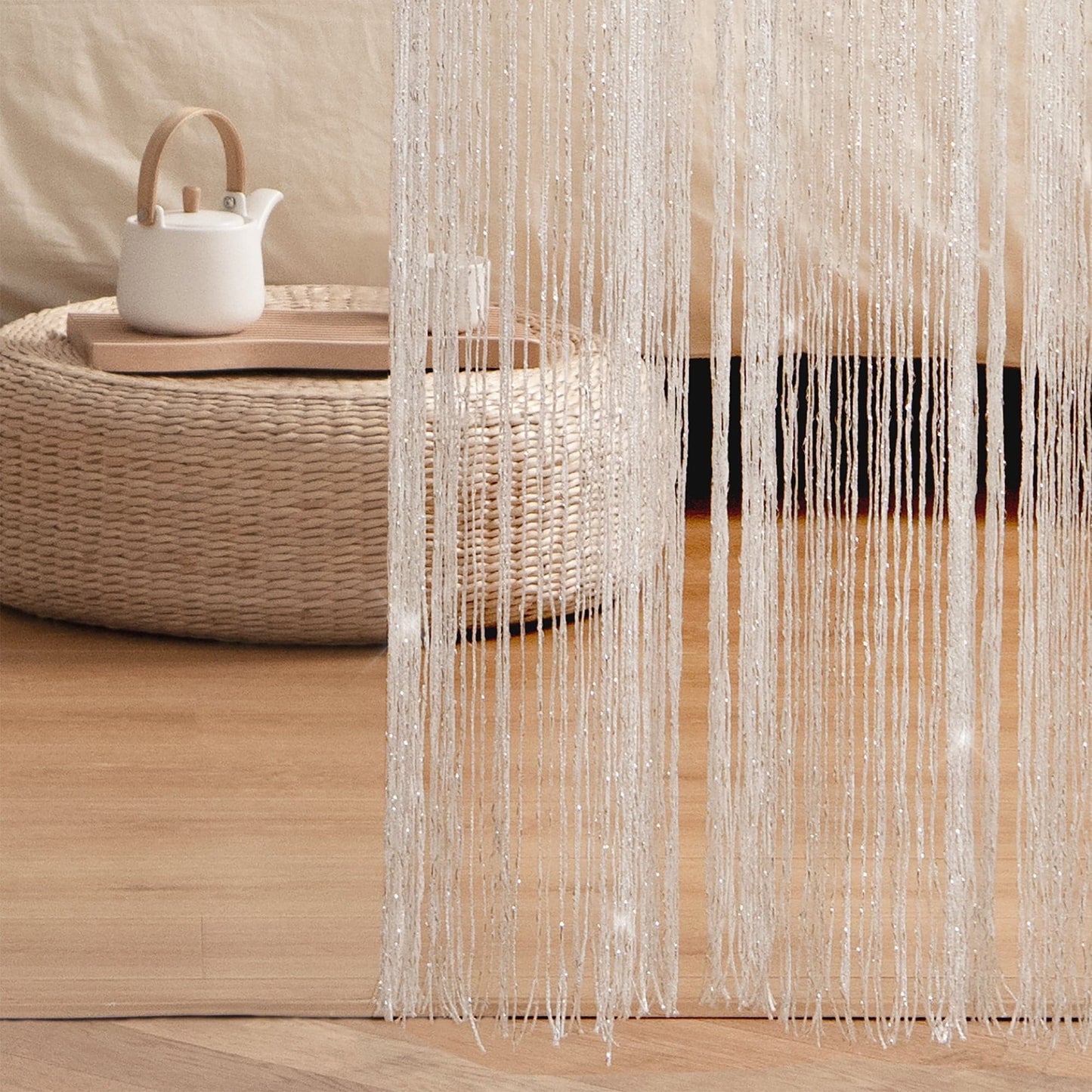 Night Sky String Thread Window Curtain Panel