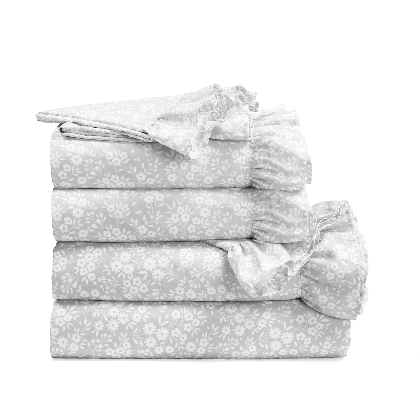 Garden Of Flowers Ruffle Sheet Set