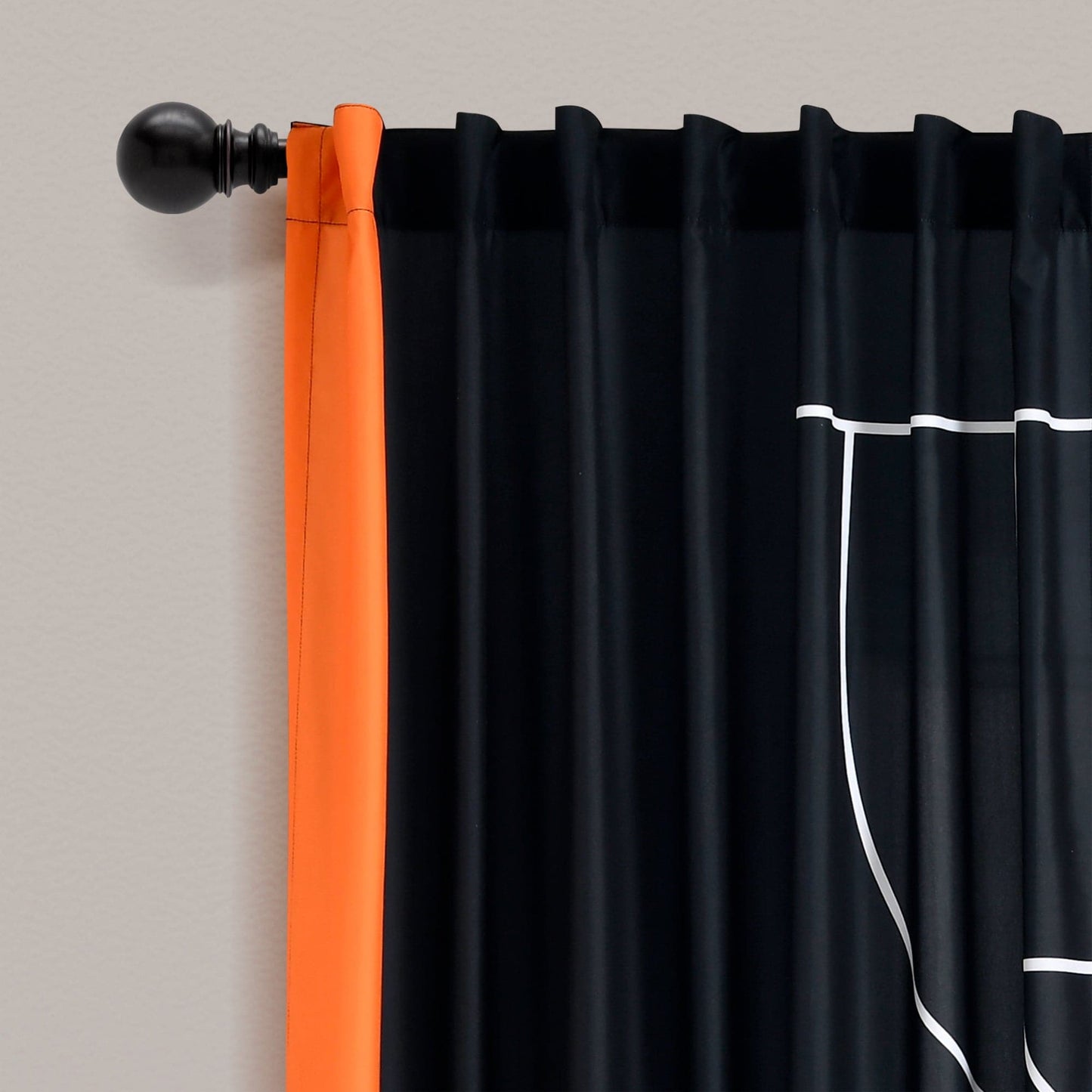 Basketball Game Window Curtain Panel Set