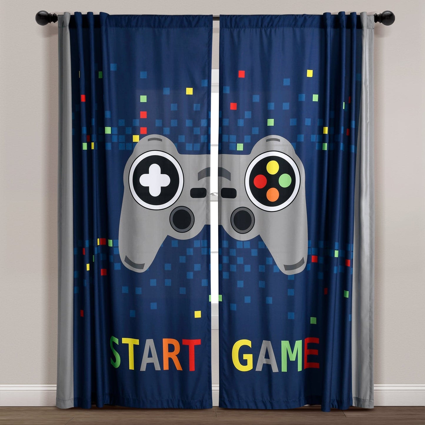 Video Games Window Curtain Panel Set