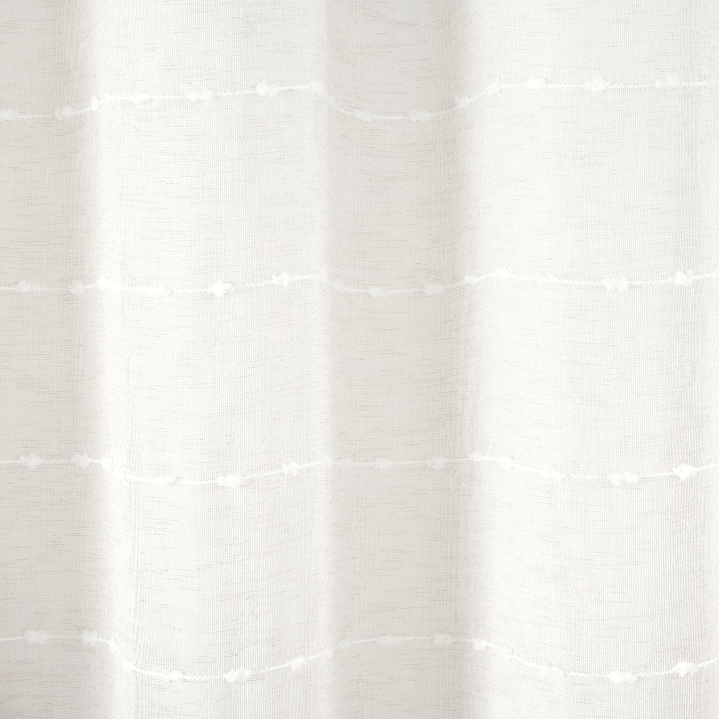 Farmhouse Textured Sheer With Peva Lining Shower Curtain Set