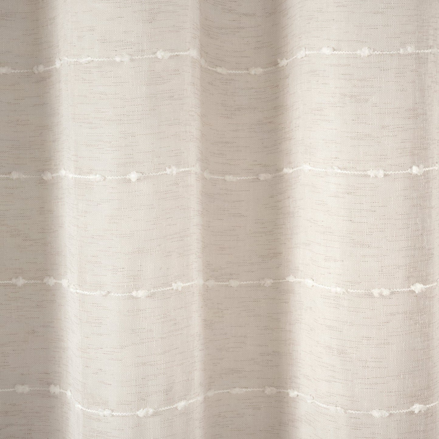 Farmhouse Textured Sheer With Peva Lining Shower Curtain Set