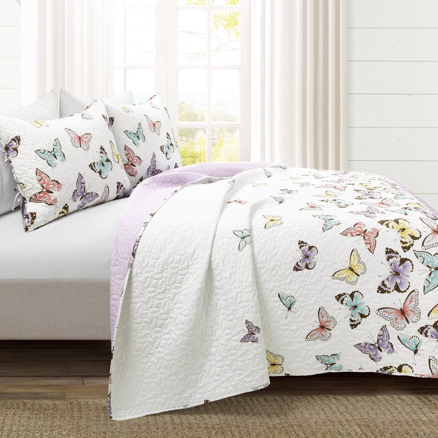 Flutter Butterfly Quilt 2 Piece Set Twin