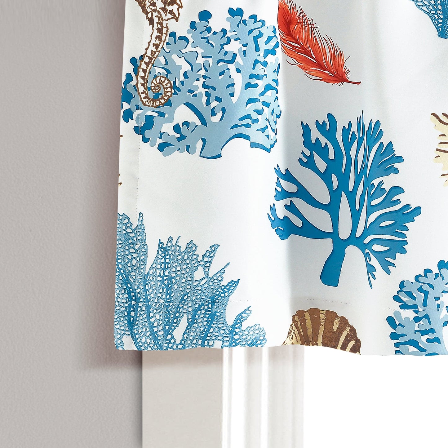 Coastal Reef Feather Light Filtering Valance