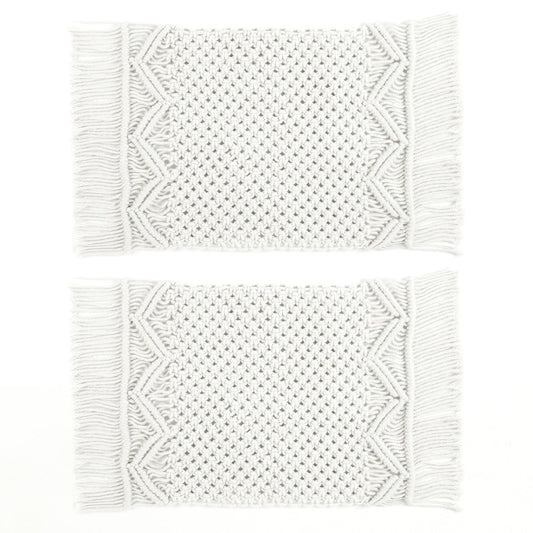 Boho Macrame Indoor/Outdoor Placemat 2-Pack Set