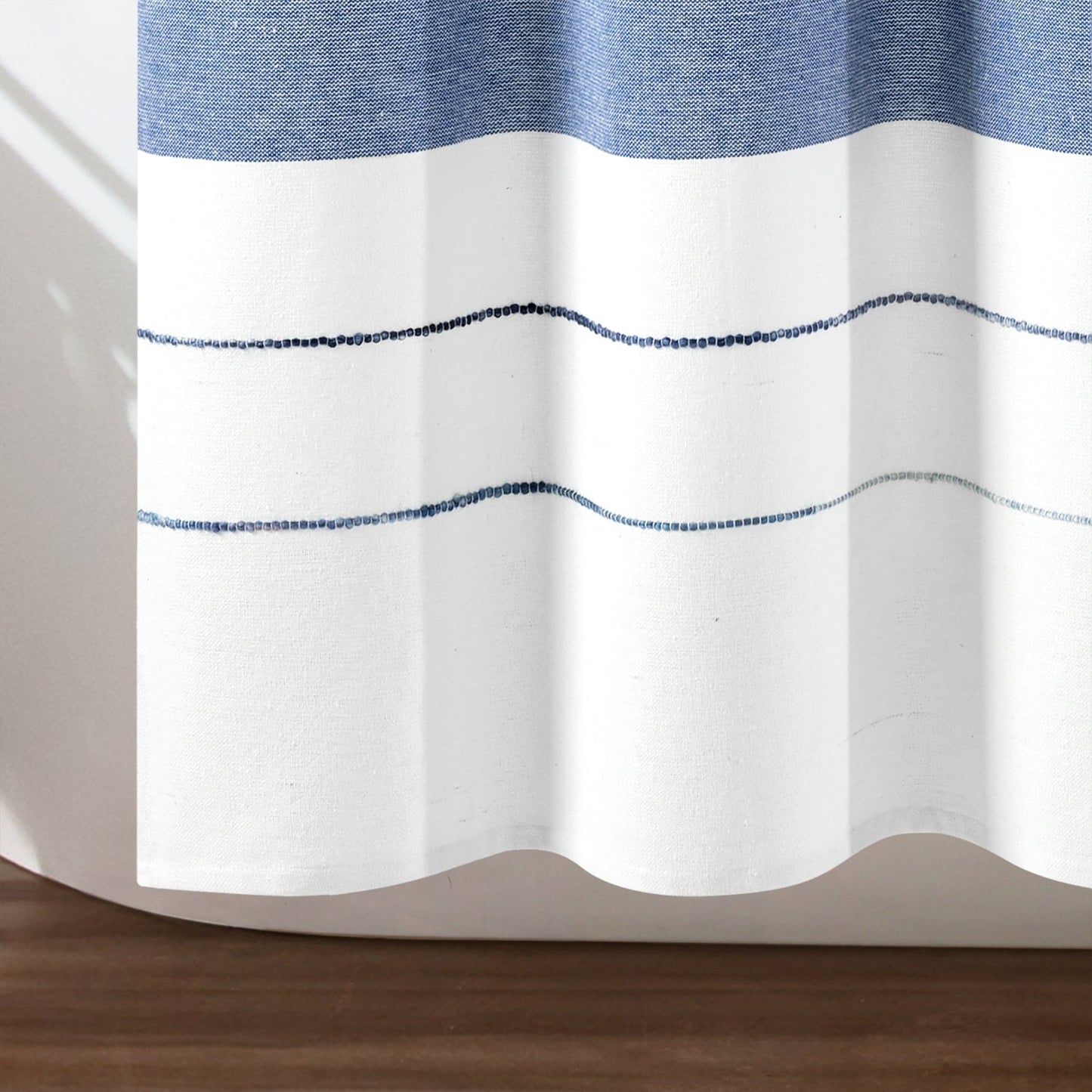 Chic Stripe Yarn Dyed Eco-Friendly Recycled Cotton Shower Curtain