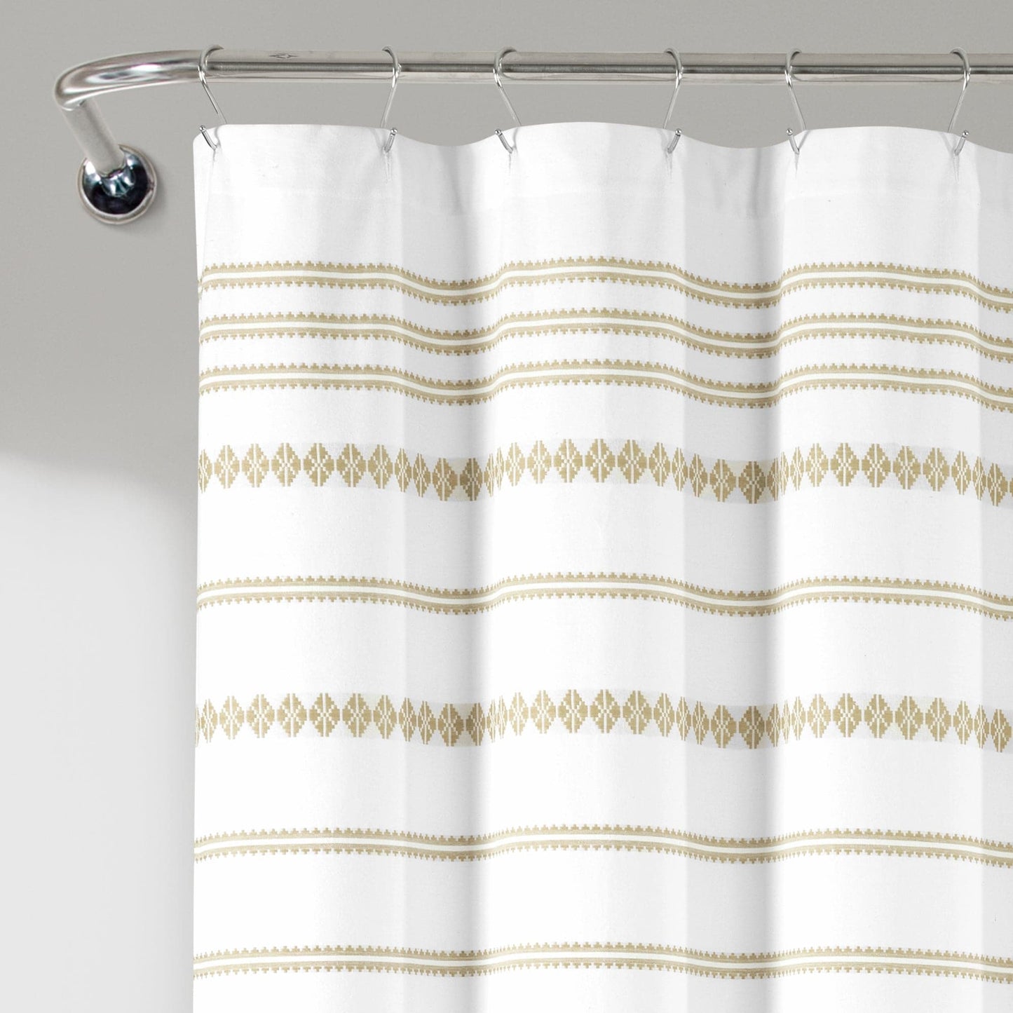 Breezy Chic Tassel Jacquard Recycled Cotton Shower Curtain