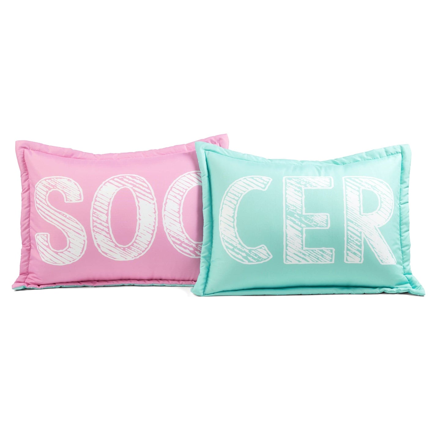 Girls Soccer Kick Comforter Set