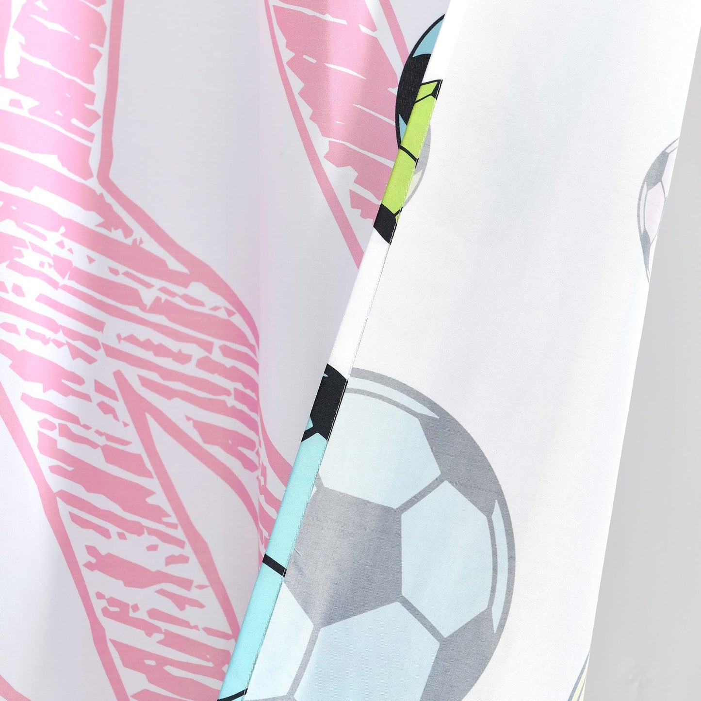 Girls Soccer Kick Shower Curtain