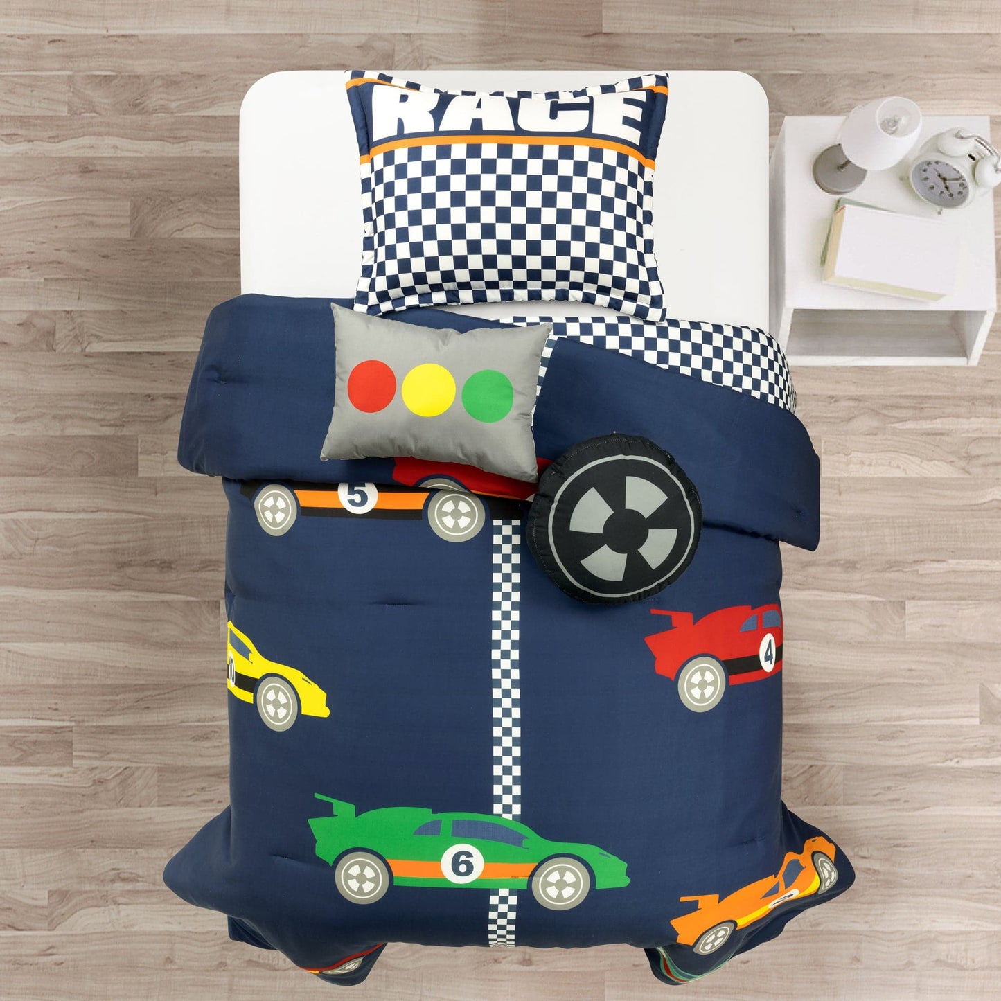 Racing Cars Reversible Comforter Set