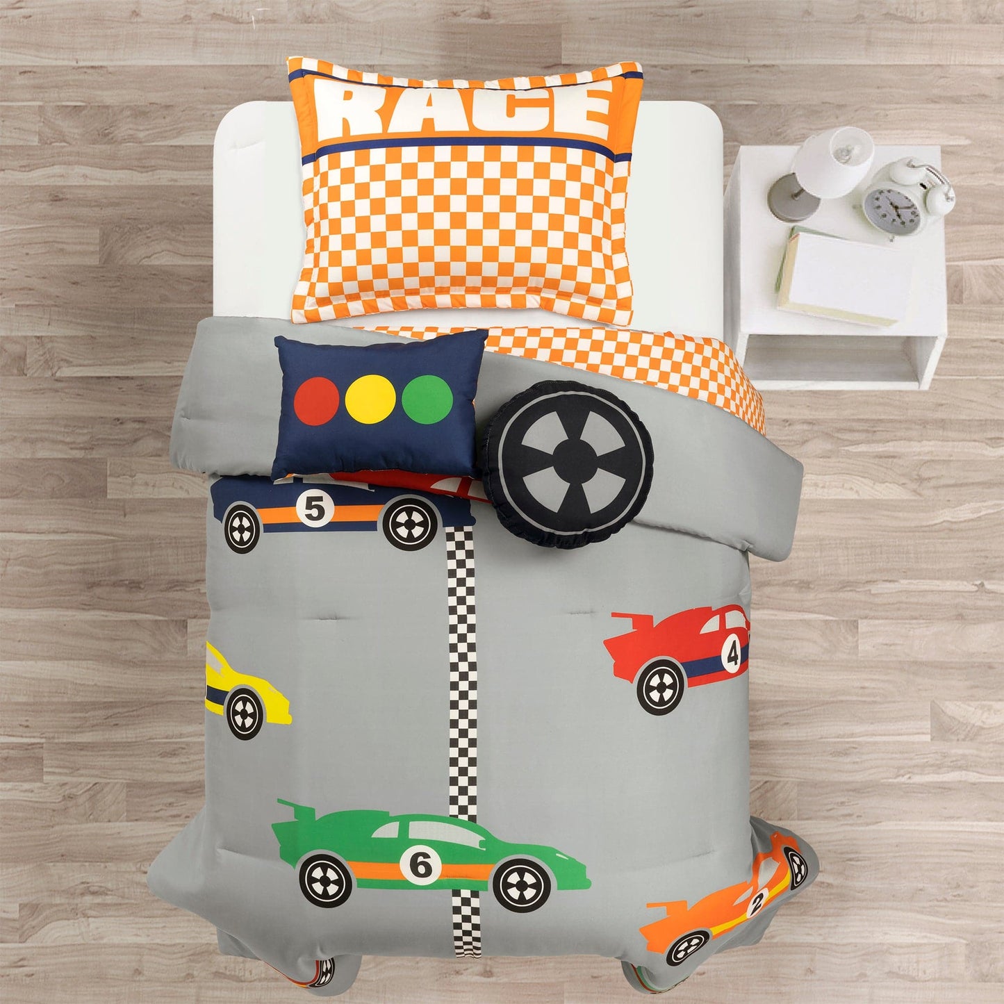 Racing Cars Reversible Comforter Set