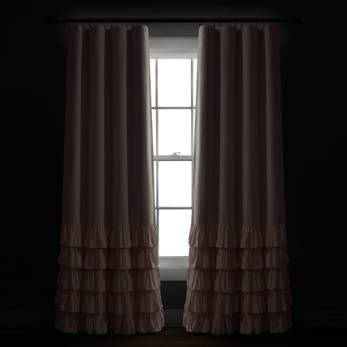 Allison Ruffle 100% Blackout Window Curtain Panel