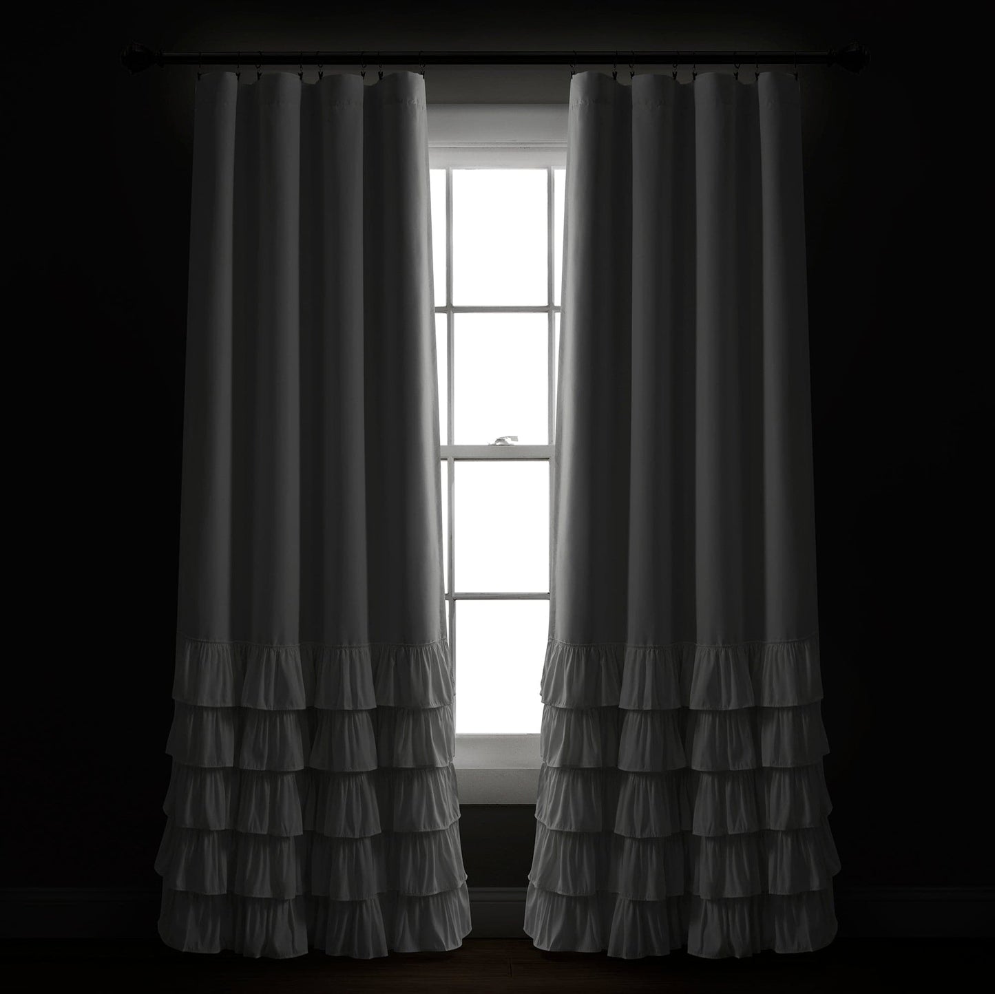 Allison Ruffle 100% Blackout Window Curtain Panel